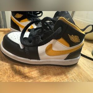 Jordan Kids' Sneakers in Black, White, and Yellow